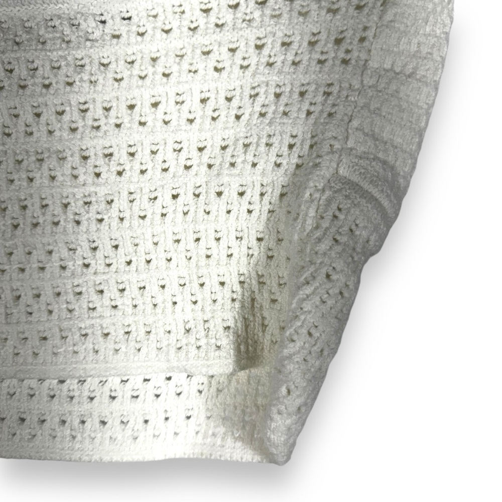 American Eagle Sweetheart Neckline Cinch Front Crochet Tube Top, White, Size XS - Picture 11 of 13
